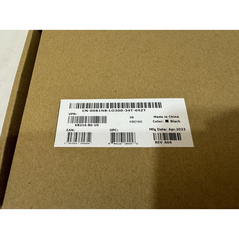 Dell Computer‎ Keyboard New Open Box CN-0081N8-L0300-34T-052T Black Wired